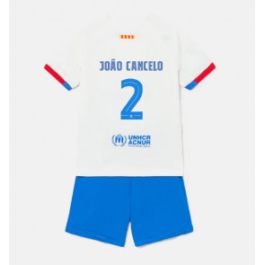 Barcelona Joao Cancelo #2 Replica Away Stadium Kit for Kids 2023-24 Short Sleeve (+ pants)